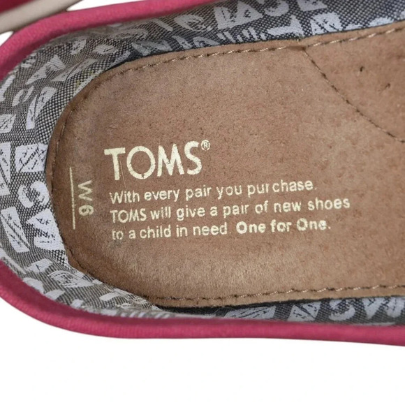 Toms Womens Classic Barberry Pink Casual Canvas Shoe Espadrilles Size 6 - Picture 8 of 10